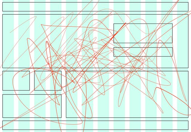 12 equal columns, scribbled out