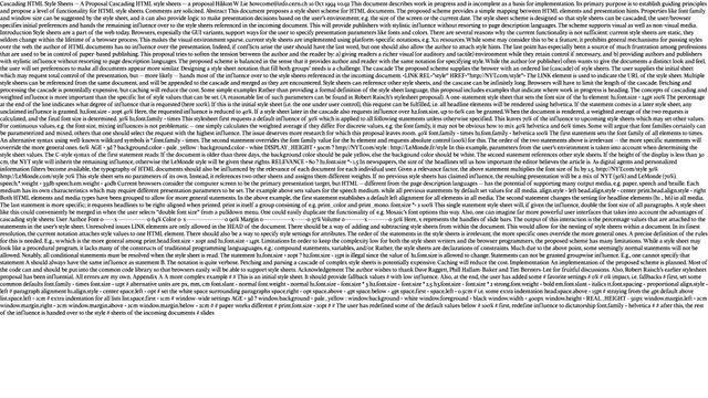 The original CSS proposal document with all styles removed so that it's an unreadable wall of text